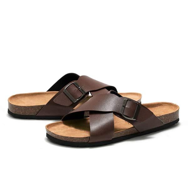 MEN'S CROSS STRAP SLIPPERS 99577710