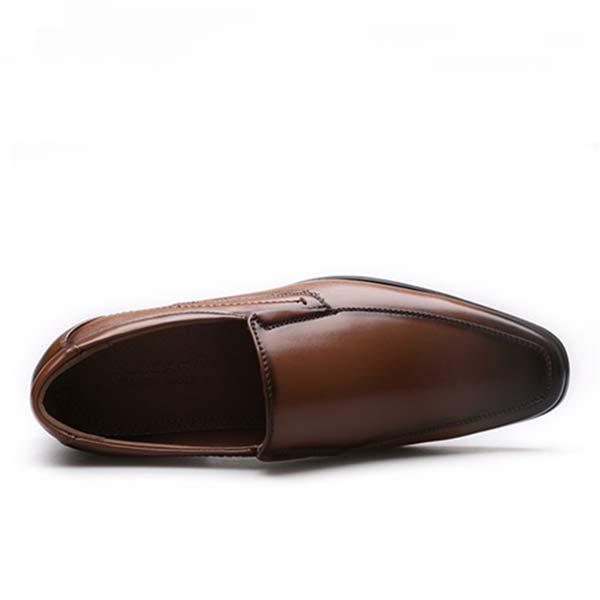 MEN'S SLIP ON SMALL SQUARE LEATHER SHOES 17995831